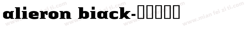 alieron biack字体转换